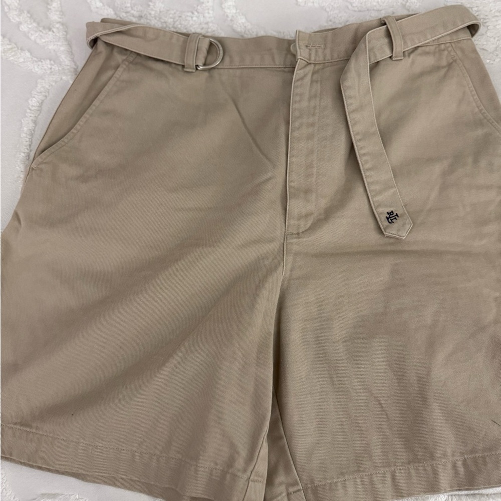 Ralph Lauren Tan Flat Front Shorts